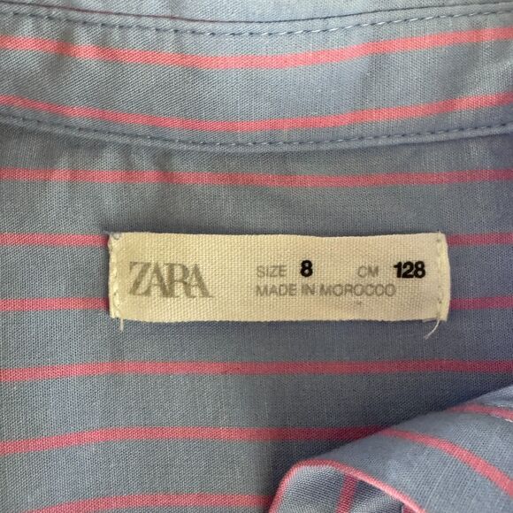 Zara Untucked Button Down Shirt Kids Boys Size 8 - Picture 3 of 7